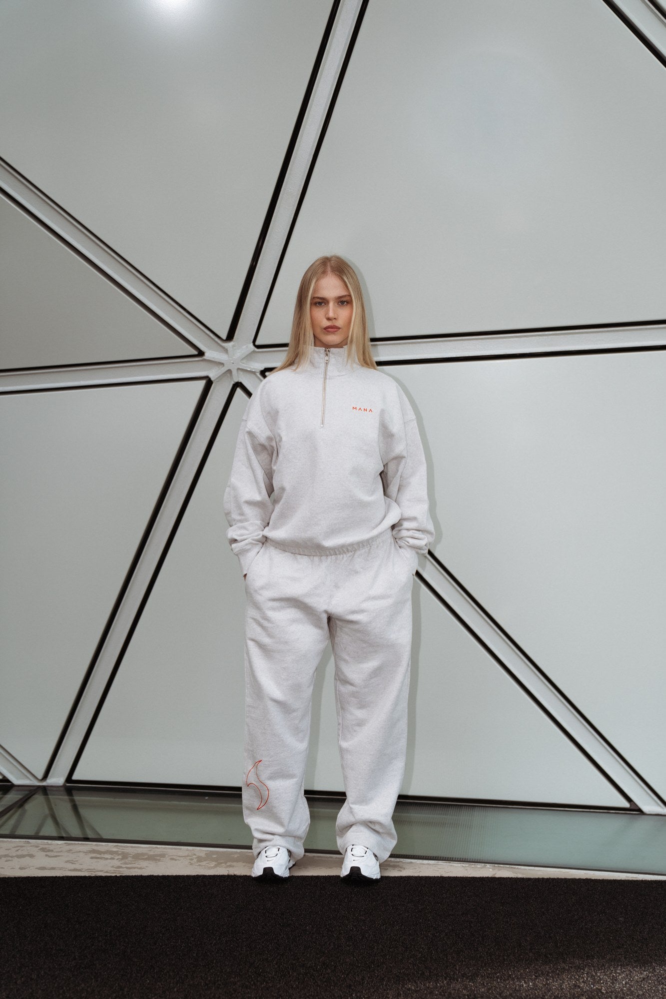 MANA SPC 1/4 Zip Sweater — Ash Grey